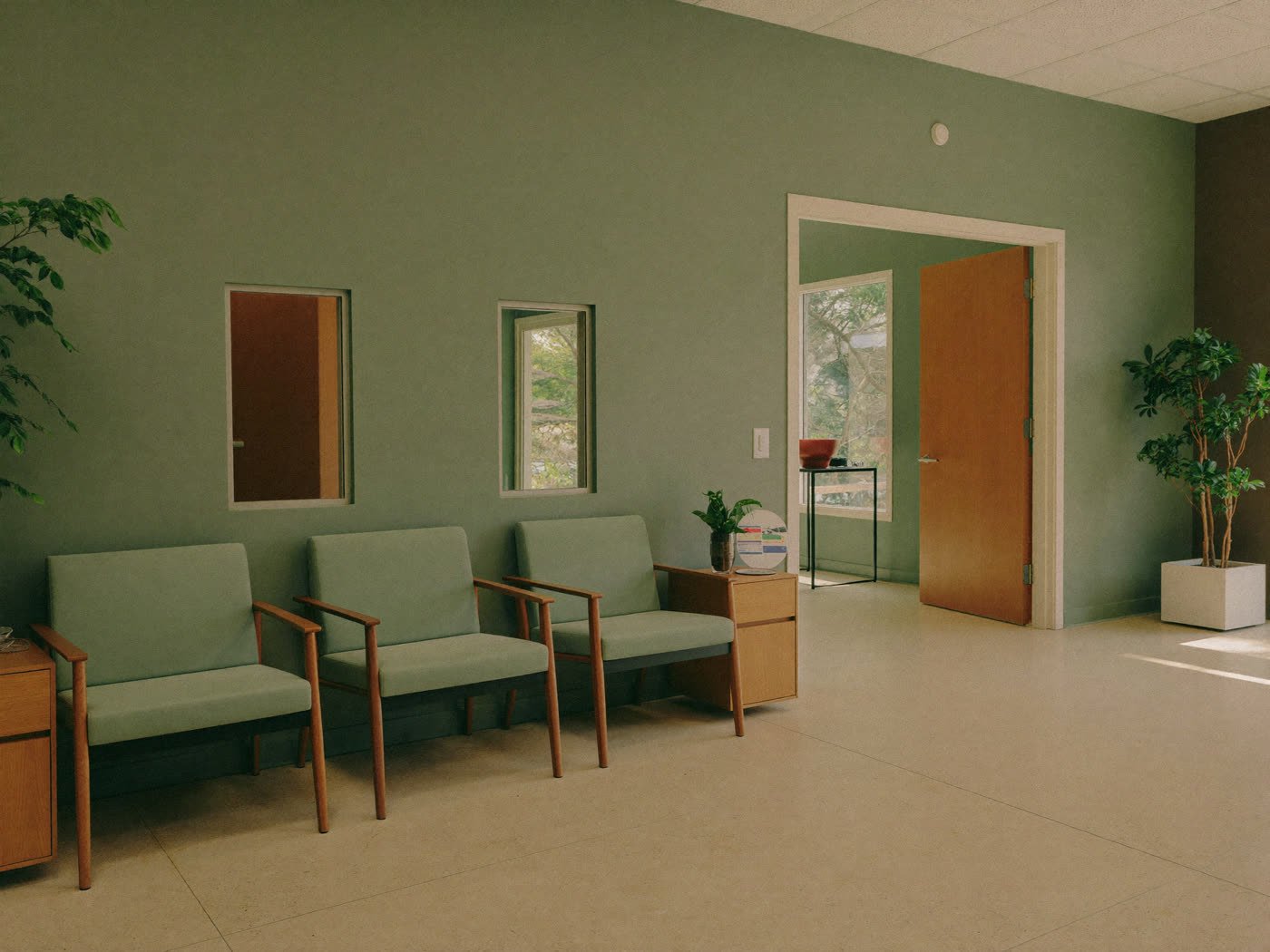 Sala de espera de la clínica